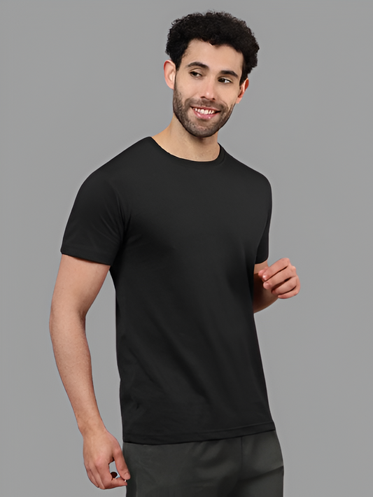 BASIC BLACK HALF SLEEVES TSHIRT