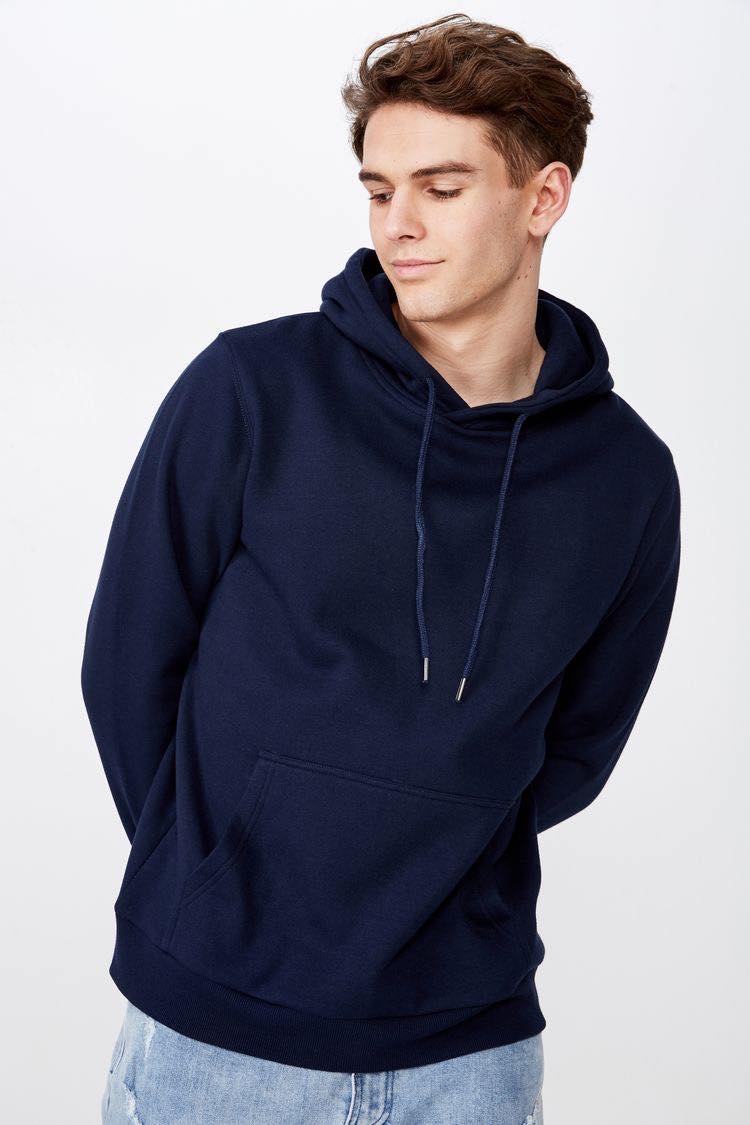 BASIC NAVY BLUE HOODIE