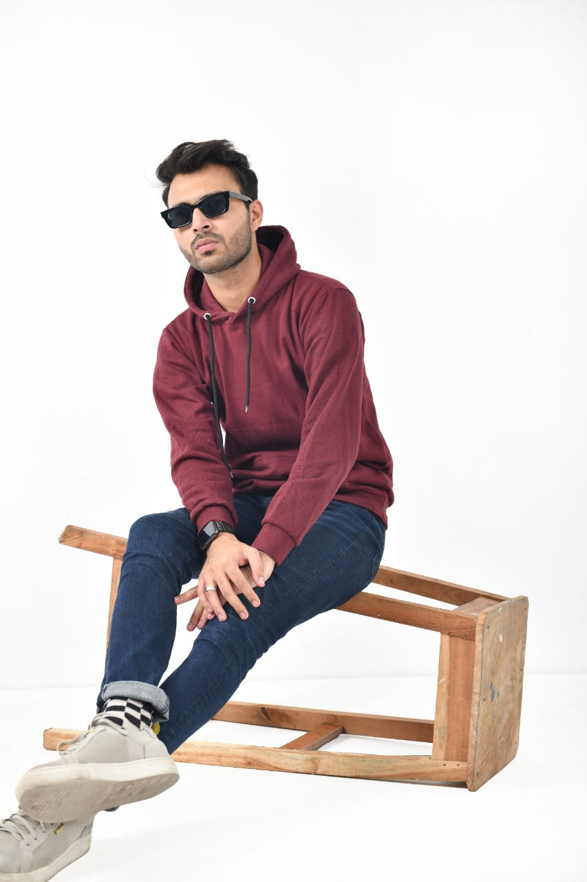 UNISEX BASIC MAROON HOODIE